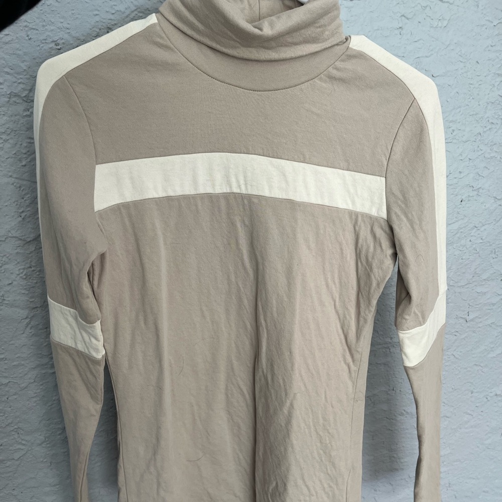 Alp N Rock Long Sleeve Tee - Tan and White